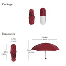 Capsule Umbrella Rain Woman Clear Pocket Anti-UV Umbrella Windproof FragrantN9X4