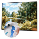 Painting By Numbers Kit DIY Lake Hand Painted Canvas Oil Art Picture Craft
