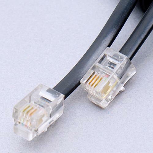 8x 2M RJ11 Male Telephone Extension Cable Coil Handset Cord Phone Line Black