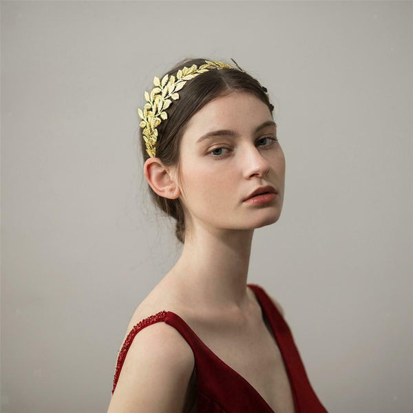Bride Bridesmaid  Headband Leaf Hair