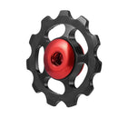 Bicycle Rear Derailleur Wheel Ceramic CNC Road Bike Guide Roller (Black)
