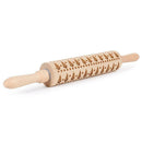 Christmas Tree Embossing Rolling Pin Baking Cookies Biscuit Engraved Roller