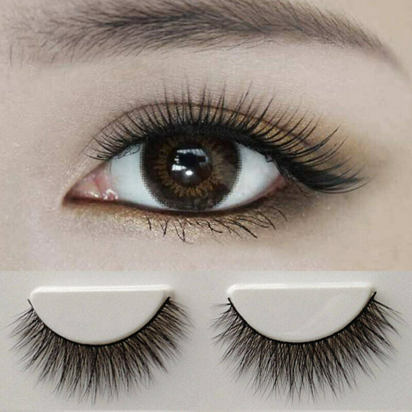 3Pairs Natural Sparse Cross Eye Lashes Extension Makeup Long False Eye CZV