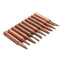 10pcs/Set 900M-T Soldering Tip Pure Copper Electric Iron Head Series Solder Tool
