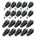 20pcs 10 Male+10 Female DC Power Connector Adapter 2.1x5.5mm Plug for CCTV
