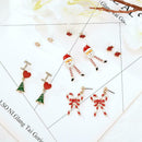 6 Pairs Christmas Drop Earrings Women Snowflake Ear Dangles Jewelry Gift