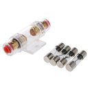 Auto Audio Stereo Refit AGU Fuse Holder 4/8 Gauge Cable + 4pcs 30 Amp Fuses