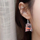Funny Goldfish Earrings, Water Bag Shaped Dangle Hook Earrings Charm Jewelr