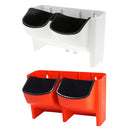 Pack of 2 Plastic Self Watering Stackble Wall Planter, Vertical Living Wall