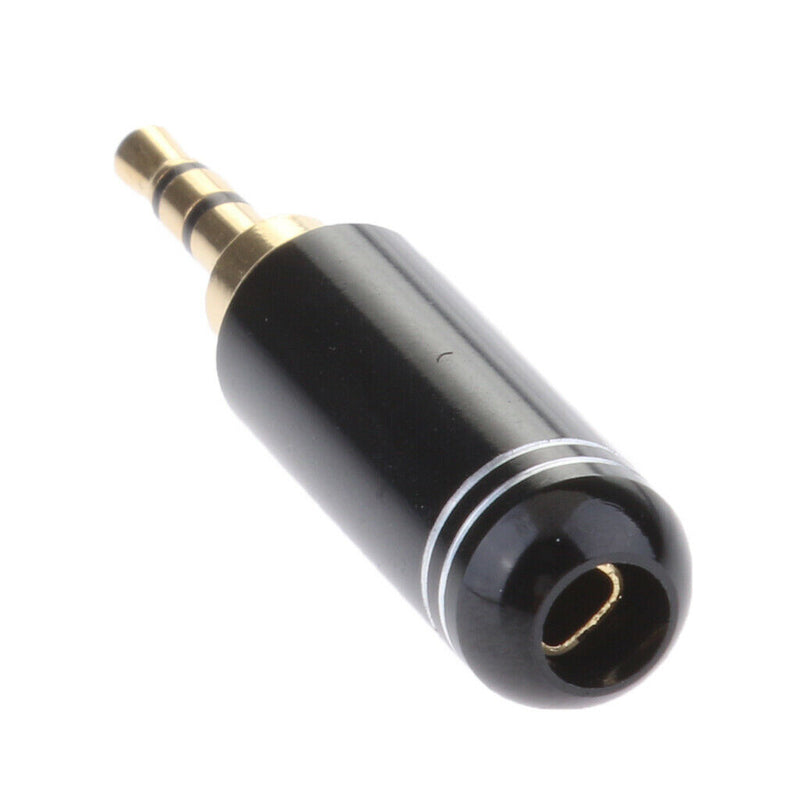 4x 2.5mm Stereo Male Adapter Jack Plug DIY Solder 3 Pole Audio Connector