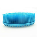Blue Soft Silicone Body Brush Massage Scrub Bath Brush For Baby Shower Wash P2J8