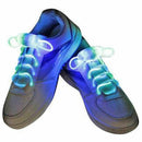 Flashing Bright LED Shoelaces Luminous Laces 80cm Blue Green