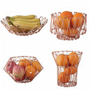 3pcs Hollow Wire Fruit Snacks Baskets Vegetables Container Home Decoration