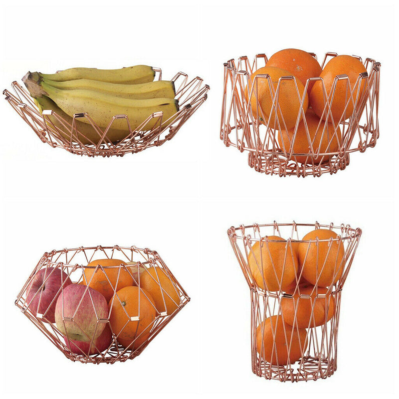 3pcs Hollow Wire Fruit Snacks Baskets Vegetables Container Home Decoration