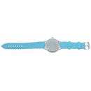 Ladies Watch Classic Gel Silicone Jelly watch (Light Blue + White Face)