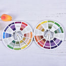 Professional Tattoo Nail Pigment 12 Color Wheel Paper Card Three-tier Desi_