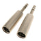 Lovoski 2 Pieces 6.35mm Mono Male Plug to 3 Pin XLR Male Audio Connectors