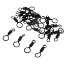 25pcs Carp Fishing Rolling Swivels with Long Body and Large & Small Eyes