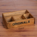 Classical Style Wood Crafts Storage Holder Desktop Wooden Container Storage O4C2
