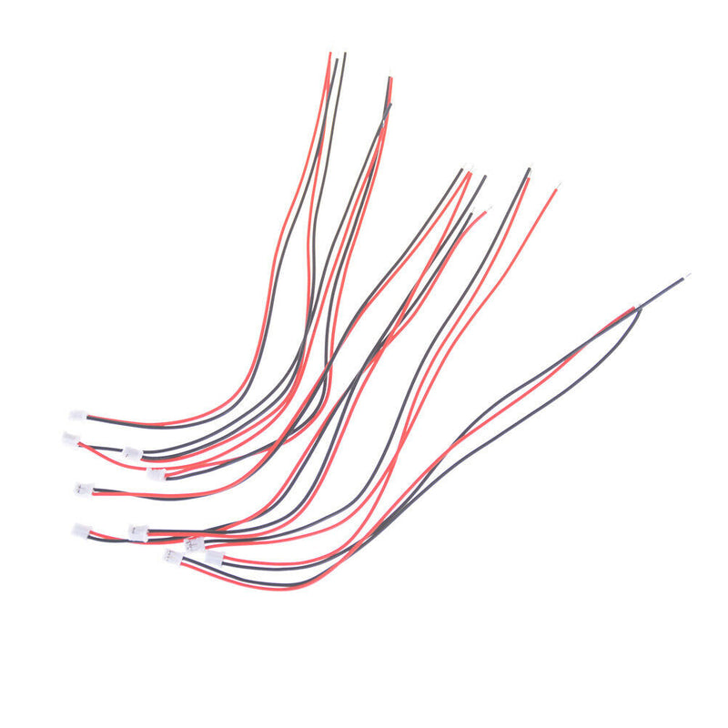 10X Mini Micro PH 2.0mm JST 2-Pin Male Connector Plug Wires Cables 200mm
