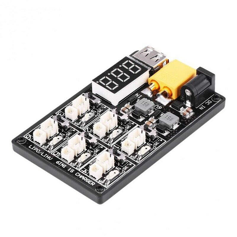 6In1 LiPo Charging Board 1S LiPo Battery Charger Charging Board RC Accessor A3X8