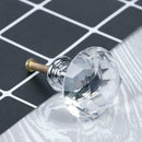 Diamond Crystal Glass Door Drawer Cabinet Wardrobe Pull W/ Kit K0N9 Screw Q1Z9