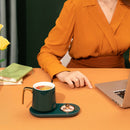 5V Cup Heater Warmer USB Thermostatic Cup Coaster Heating Mat (Dark Green) A