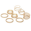 8pcs Multilayer Twist Women Knuckle Rings Women Charming Wedding Jewelry