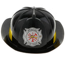 Black Fireman Safety Helmet Kids Costume Party Dress Up Fun Role Play Game
