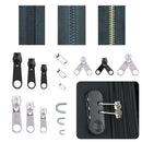 84Pcs Replacement Zipper Zip Repair Fixer Kit Metal Head Install Pliers Home DIY