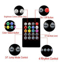 4XDC12V 12 LED Lights USB Wireless Music Control 8 Color RGB Car Interior L