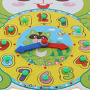 Award Winning Hape Happy Hour Clock Kid Wooden Time Learning Puzzle Squirrel