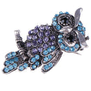 Women's Owl Zinc Alloy Trendy Imitation Rhinestone Brooch Badge Christmas Gi BX