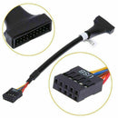 USB 3.0 20Pin Male to Motherboard USB 2.0 9 Pin Female Converter Cable Adapter /
