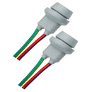 2 Pieces W5W T10 Parking Light Socket With Glass Base And LED Socket For Brake