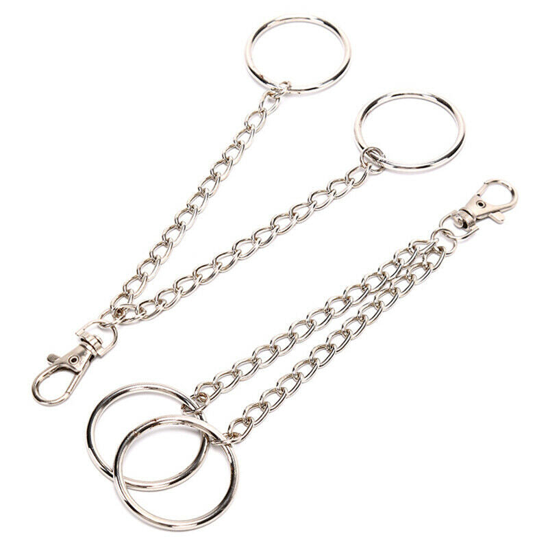 18cm Trousers Hipster Metal Hip Hop Jewelry Pants KeyChain Wallet Chain Belt  Bj