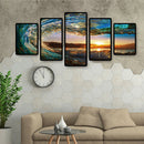 Waves 5D DIY Full Round Drill Diamond 5 Pieces Painting Mosaic Needlework