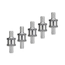 2 Pack 10MM/0.4Inch Chrome Aluminium Fuel Non-return One Way Check Valve Oil