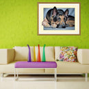 Dog Painting Embroidery DIY 5D Diamond Cross Stitch Kit for Bedroom Decor