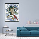 Canvas DIY Needlework 11CT Art Stamp Kit Cross Stitch Craft (D441 Cat Bird)
