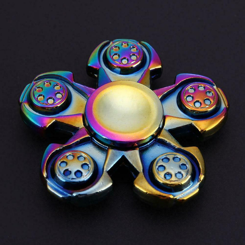 Luminous Fidget Spinners Pentagon Finger Gyro Stress Relief Toys