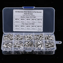 720pcs M3 4/6/8/10/12mm Button & Flat Head Hex Socket Bolts Screw Kit