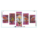 Rowing 5D DIY Full Drill Diamond Painting 5-pictures Combination Kits Craft