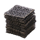 50 Bronze Tone Square Filigree Wraps Connectors 40mm V2J9