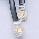 10Pcs RJ11 Male to Male Curley Telephone Extension Coil Cable Cord 2m Black