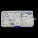 180PCS M3 Nylon White Hex M-F Spacers/ Screws/ Nuts Assorted Kit, Standoff,