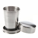 Stainless Steel Travel Camping Hiking Folding Collapsible Cup with A Lobste