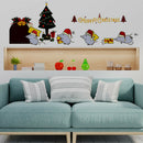 4pcs Christmas Little Mouse Wall Stickers Children Room Background Decals A