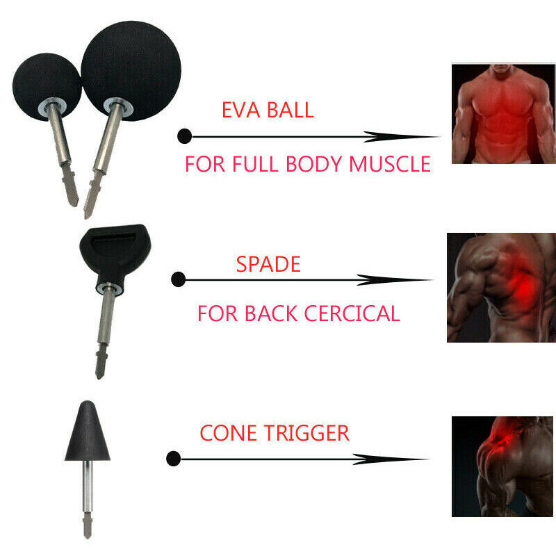 Percussion Massager Attachment Tips 6 BEST SIZES HEAVY DUTY w/ Robs Worx-jiigsaw