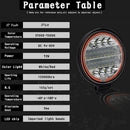 4 Inch 72W Round LED Work Light Spot Driving Lamp Headlight Offroad Truck Re@